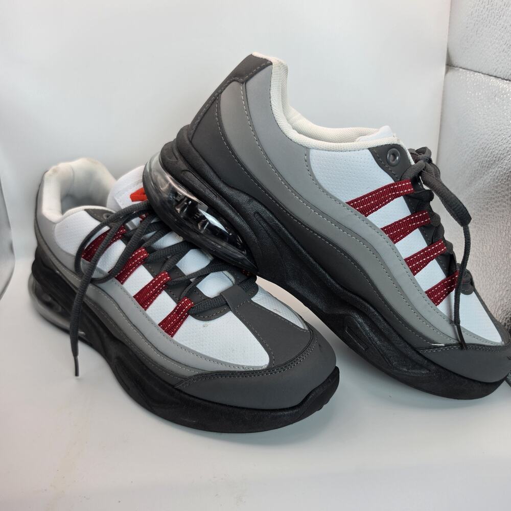 Starter Men's Air Cushion Sneakers White Gray Red Athletic Running Shoes US 8